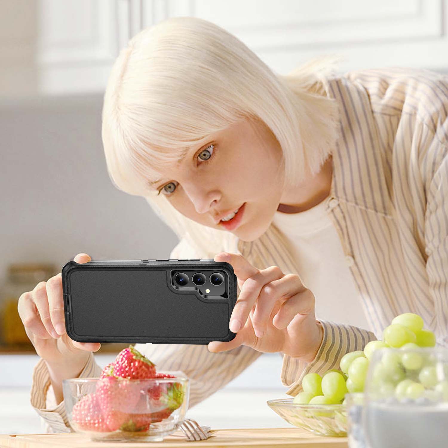 For Samsung Galaxy S23 FE Case PC+TPU+PC Drop-proof Protective Phone Cover For Samsung Galaxy S23 FE Case PC+TPU+PC Drop-proof Protective Phone Cover